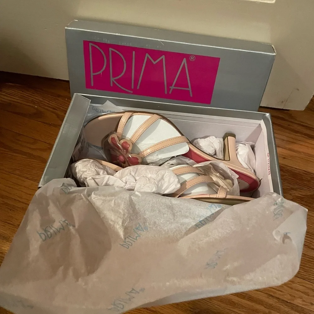 prima floral heels no back - Picture 2 of 3